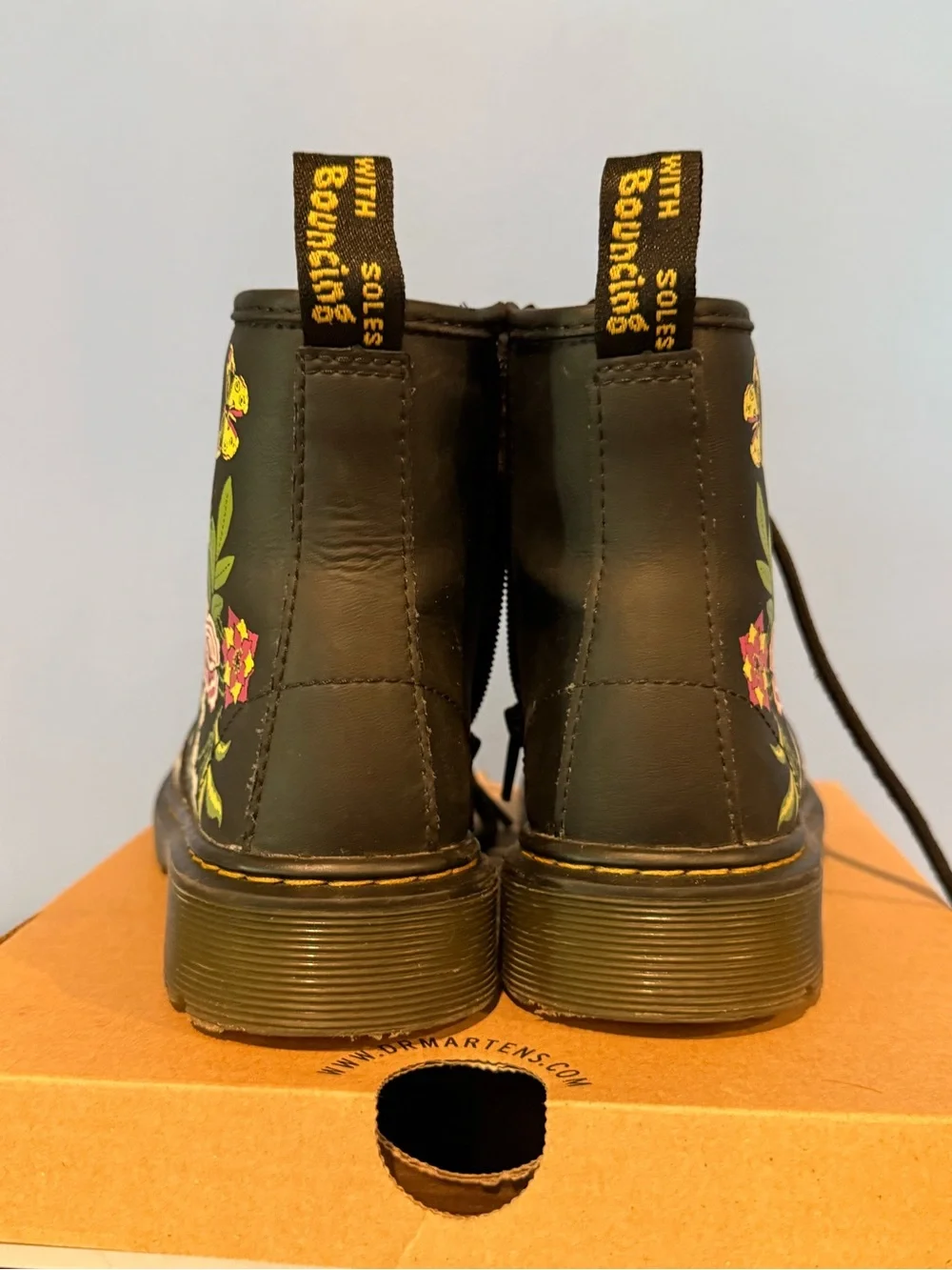 Dr. Martens Black 1460 J Bloom K Hydro Kids Boots